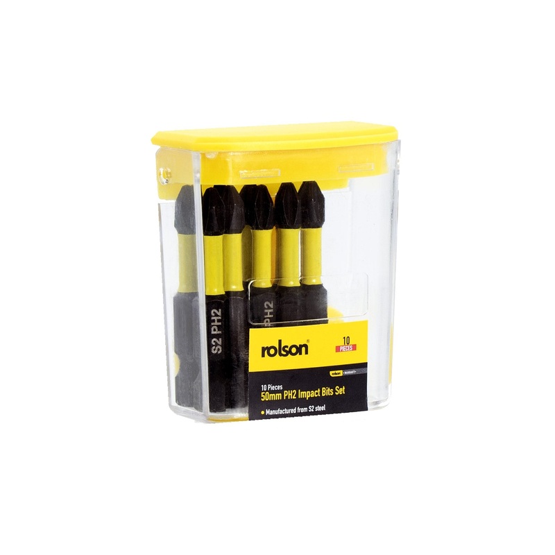 10 Piece PH2 x 50mm Impact Bits