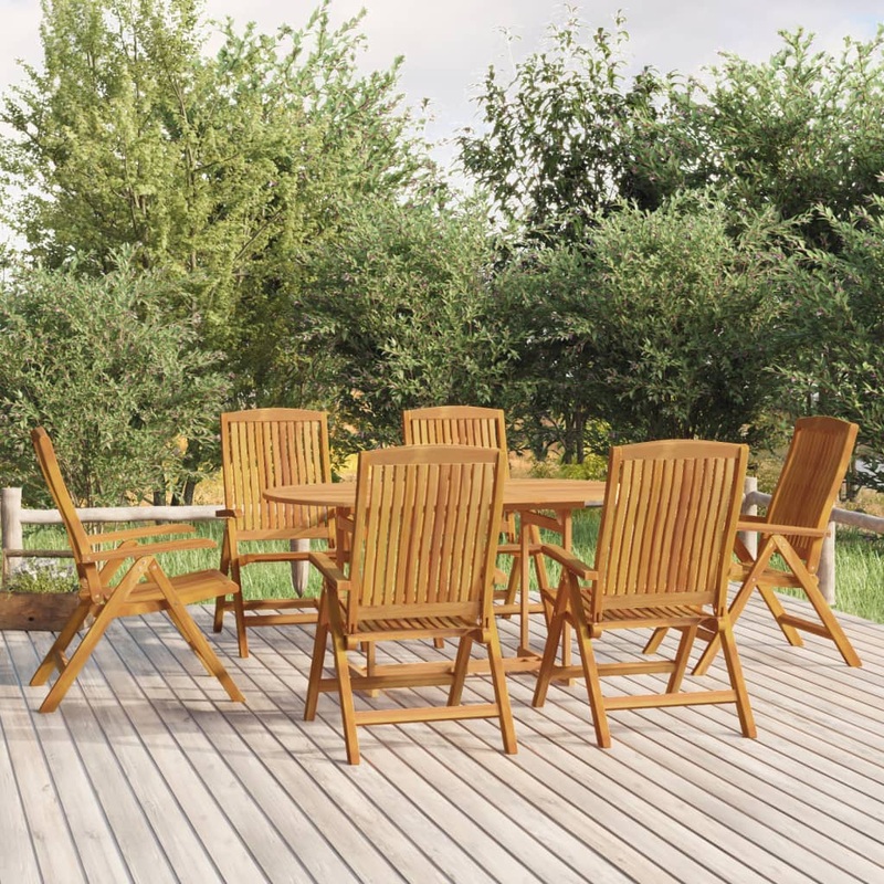 Ensemble  manger de jardin 7 pcs Bois de teck solide