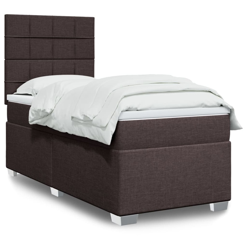 Sommier  lattes de lit avec matelas Marron fonc 100x200 cm
