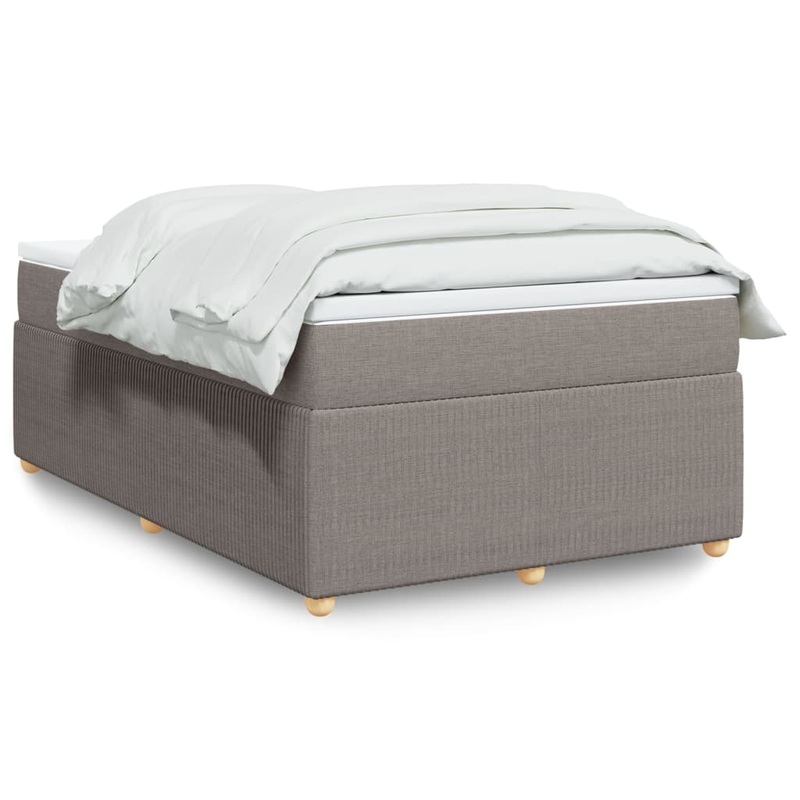 Sommier  lattes de lit avec matelas taupe 120x190 cm tissu