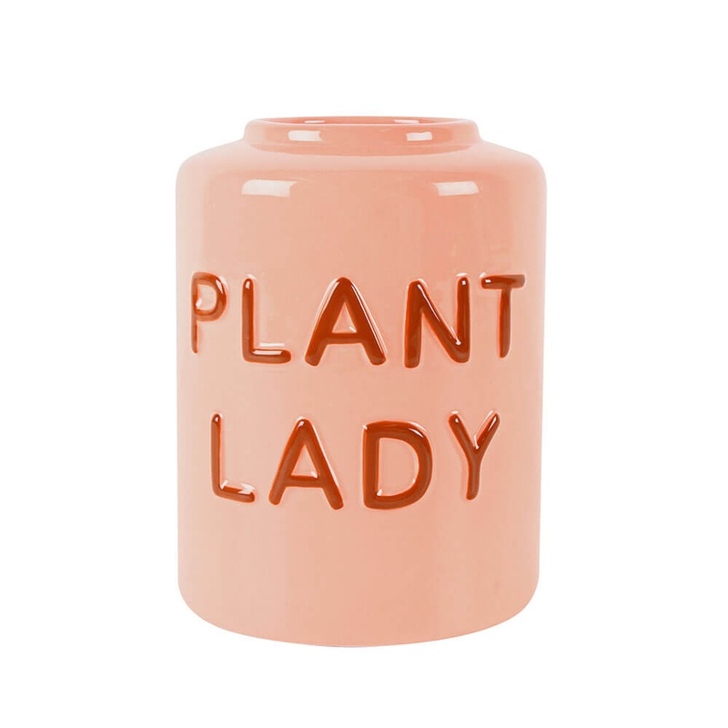 Vase en pot en cramique de lady vgtale (17x13x13cm)